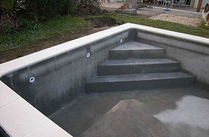 construction parois piscine maçonnée gironde 